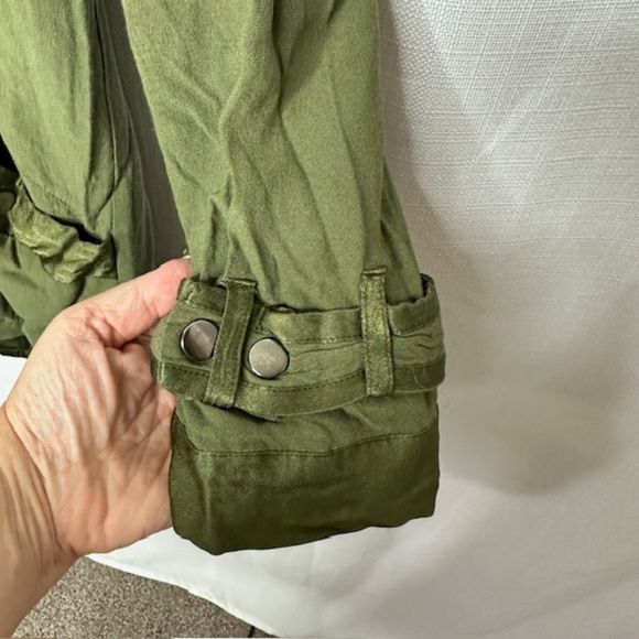 34N 118W Olive Green‎ Utility Boho Jacket - Picture 2 of 4